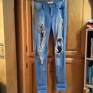 Vibrant Sz 3/25 Distressed Blue Jeans